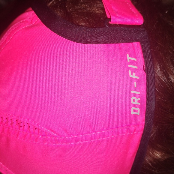 Nike Featherlight Dri-Fit Mesh Strap-on Pink-Black Hat Cap OS - Picture 7 of 10